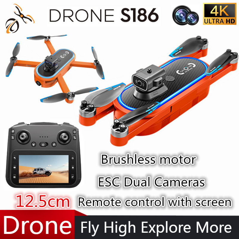 Drone Camera With Gimbal - 2025 S186 Drone professionnel 4K HD