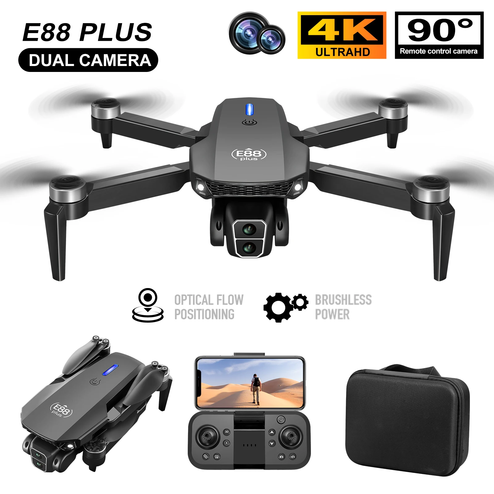 Drone Camera Night Vision - Nouveau drone quadrirotor E88 Plus :